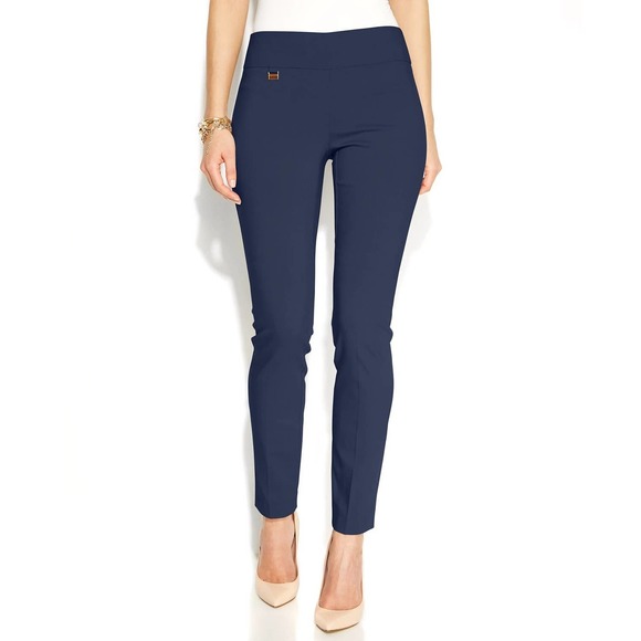 Alfani Tummy-Control Pull-On Skinny Pants Modern Navy 4 - Picture 1 of 4